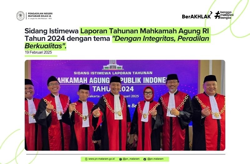 SIDANG ISTIMEWA LAPORAN TAHUHAN MAHKAMAH AGUNG RI TAHUN 2024